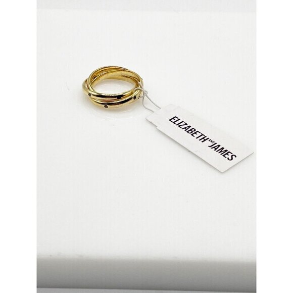 NWT Elizabeth & James Ollie Mila Triple Intertwined Topaz Spinel Ring Size 6 - Picture 3 of 5